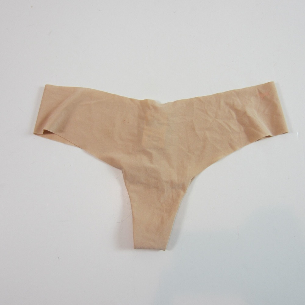 Victoria's Secret Low Rise Thong Panty medium Tan Tags flaws